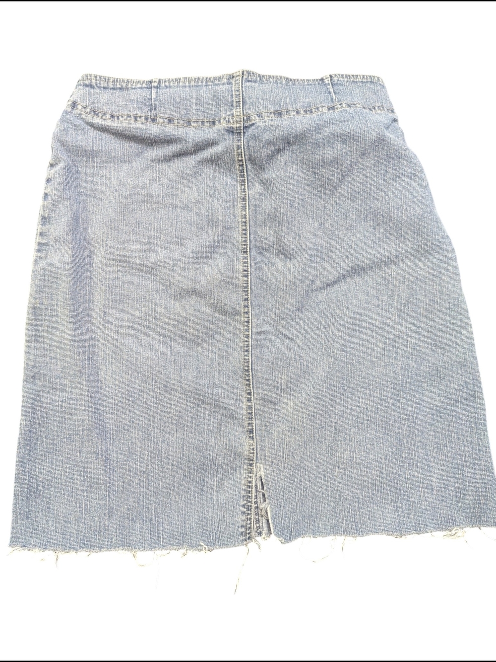 Y2K 725 Originals Time Denim Skirt – Size 13 Belted Jean Skirt - Picture 4 of 14